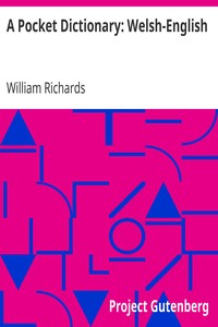 Cover of A Pocket Dictionary Welsh-English