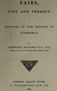 Cover of Fairs, past and present